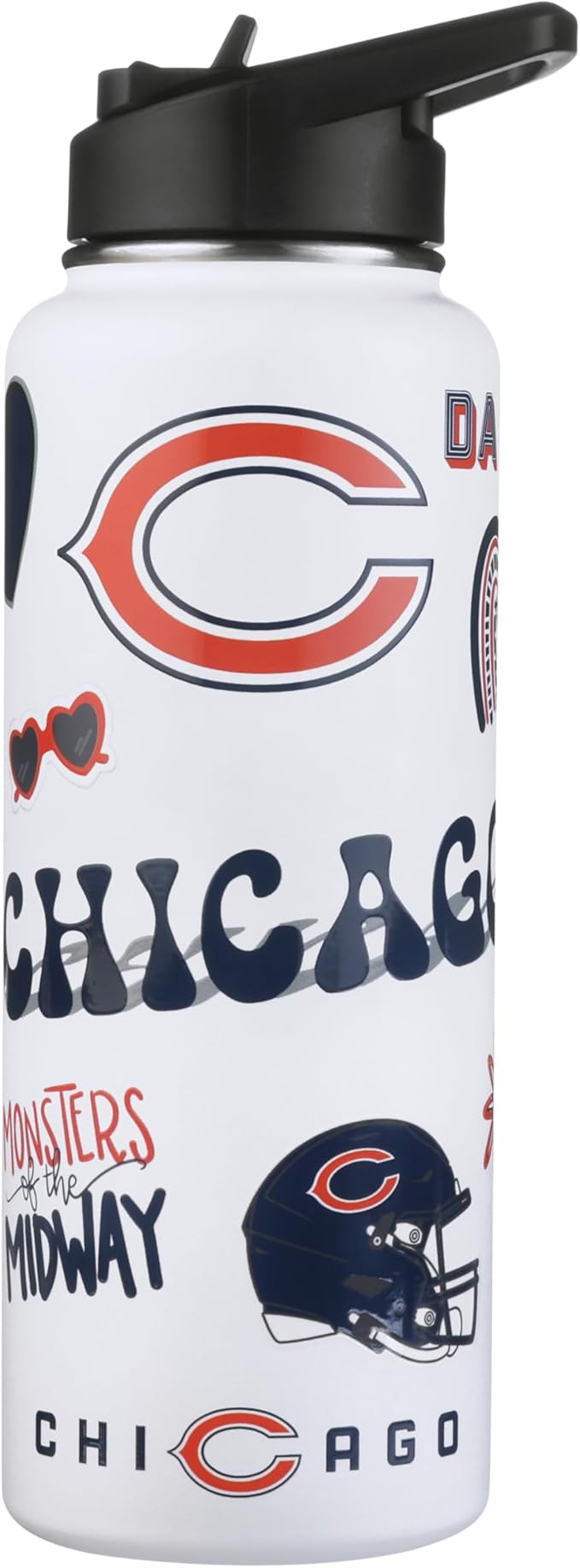 The Memory Company Officially Licensed NFL 34oz Water Bottle - Premium Stainless Steel Double-Wall Insulated, Leakproof Design