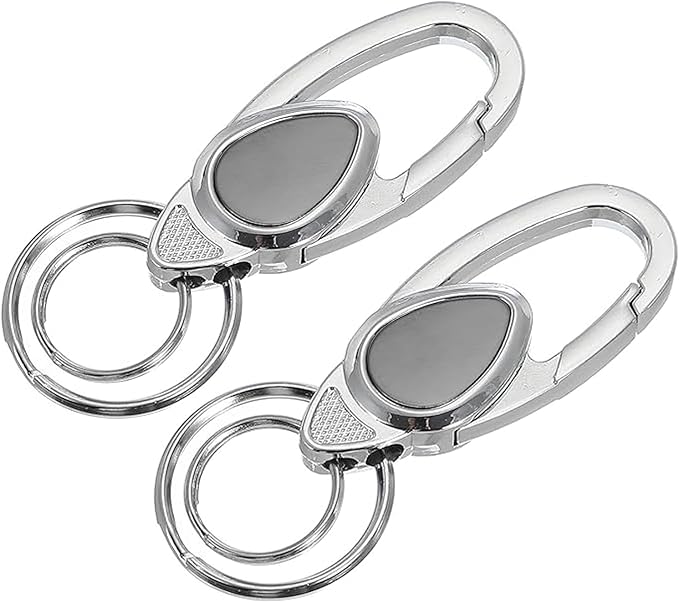 2 Pack Keychain, Sturdy Key Ring,Clip Holder Organizer for Home,Car