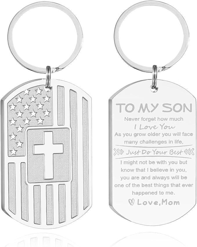 DuoDiner Stocking Stuffers Christmas Gift-Keychain Gifts for Men Religious Mens Gifts
