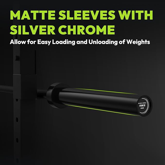 Olympic Barbell, 45lb/35lb 2-inch Weight Bar for Bench Press, 7ft/6.5ft Olympic Bar, 1000 lb/1500 lb High-Capacity, Hard Chrome, Knurled Grip, Strength Training Deadlift Weightlifting Squat