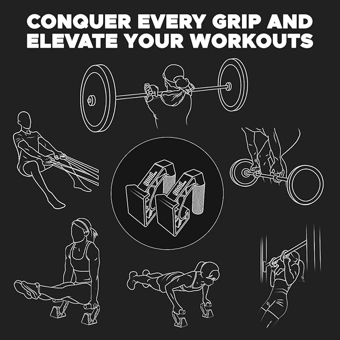 Neutral Grip Pull Up Handles – Good..Grips Push Up Bars & Calisthenics Equipment for Doorway, Barbell & Floor Training, Portable Fitness Handles for Home Gym