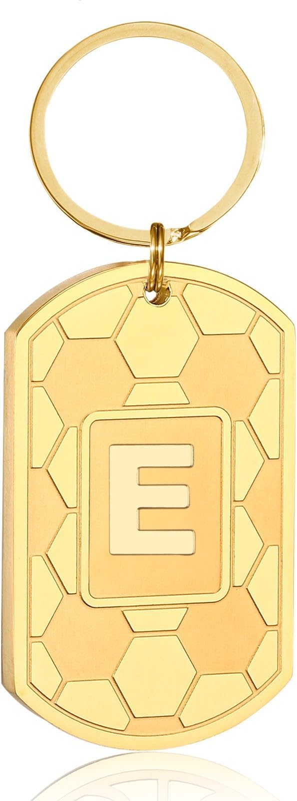 Stocking Stuffers Christmas Gift- Initial Keychain Gifts for Men,Soccer Dog Tag Mens Keychains for Men Him Dad