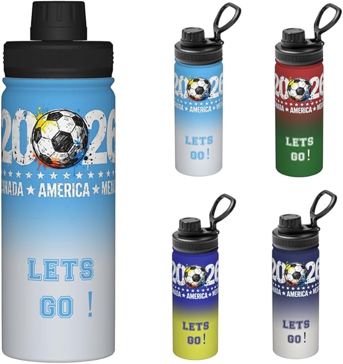 2026 new World Cup sports water bottle - 18oz Water Bottle Designed for Everyday - Sports Games, Bike Rides, Work (Style 4)