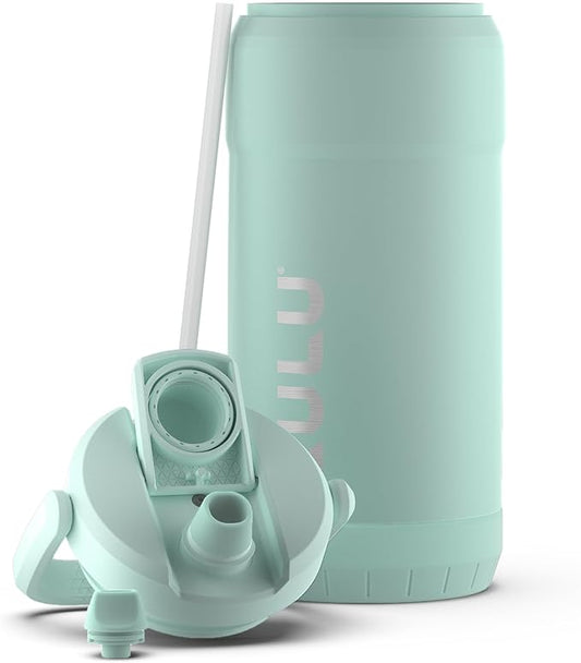 ZULU Goals Vacuum Insulated Large Capacity Stainless Steel Water Bottle | Reusable Jug Thermoses with Carry Handle | Leak-Proof Lid | Perfect for Travel, Workout, Gym, Hiking, Camping | 64oz, 101oz