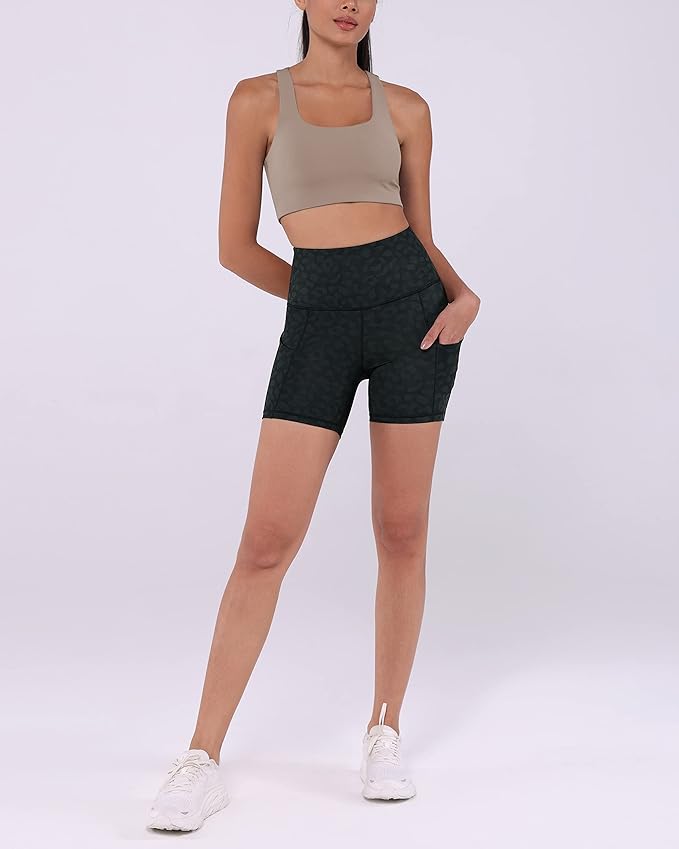 ODODOS Women's Tummy Control Biker Shorts 2.0 with Pockets High Waist Athletic Workout Yoga Shorts-3.5''/ 5"/ 8" / 10" Inseam