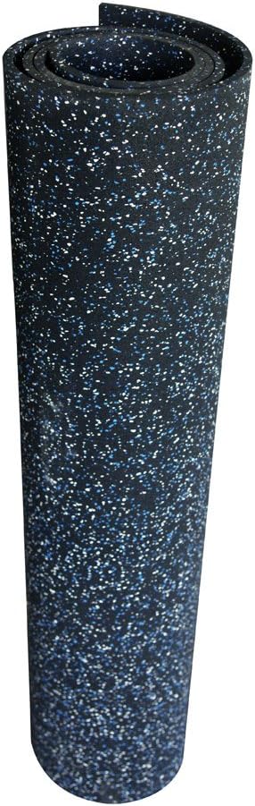 Rubber-Cal Elephant Bark Flooring, Blue Dot, 3/8-Inch x 4 x 10-Feet