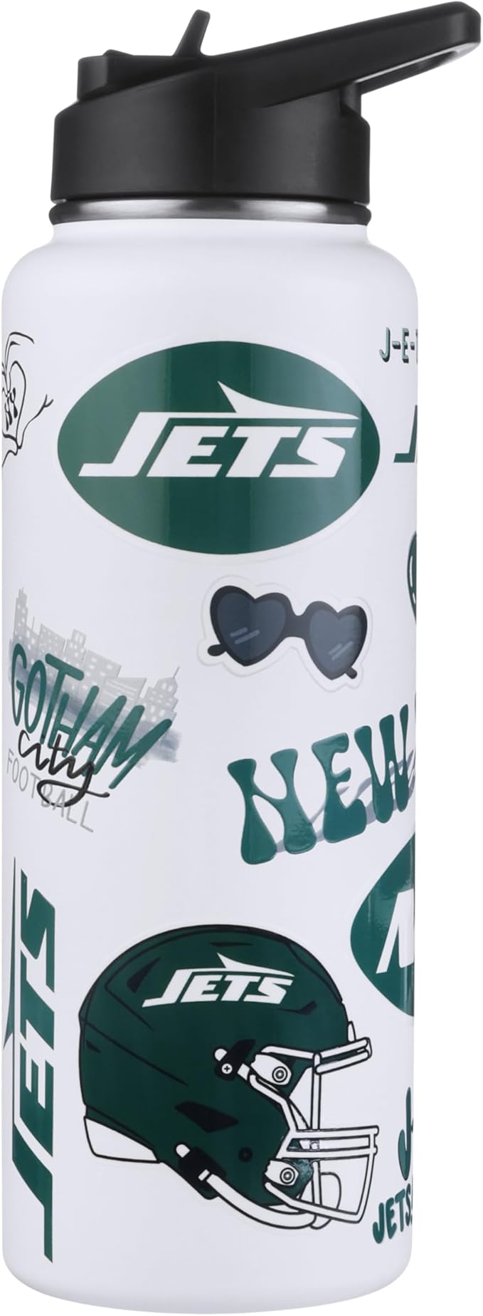 The Memory Company Officially Licensed NFL 34oz Water Bottle - Premium Stainless Steel Double-Wall Insulated, Leakproof Design