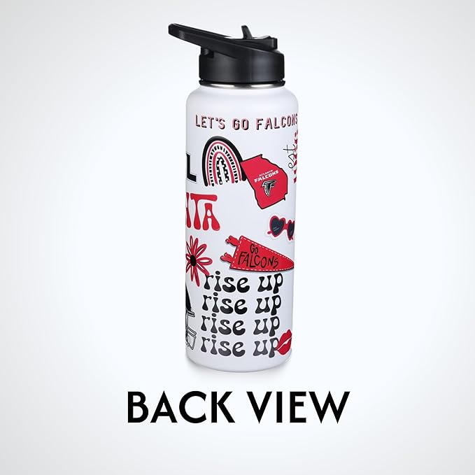 The Memory Company Officially Licensed NFL 34oz Water Bottle - Premium Stainless Steel Double-Wall Insulated, Leakproof Design