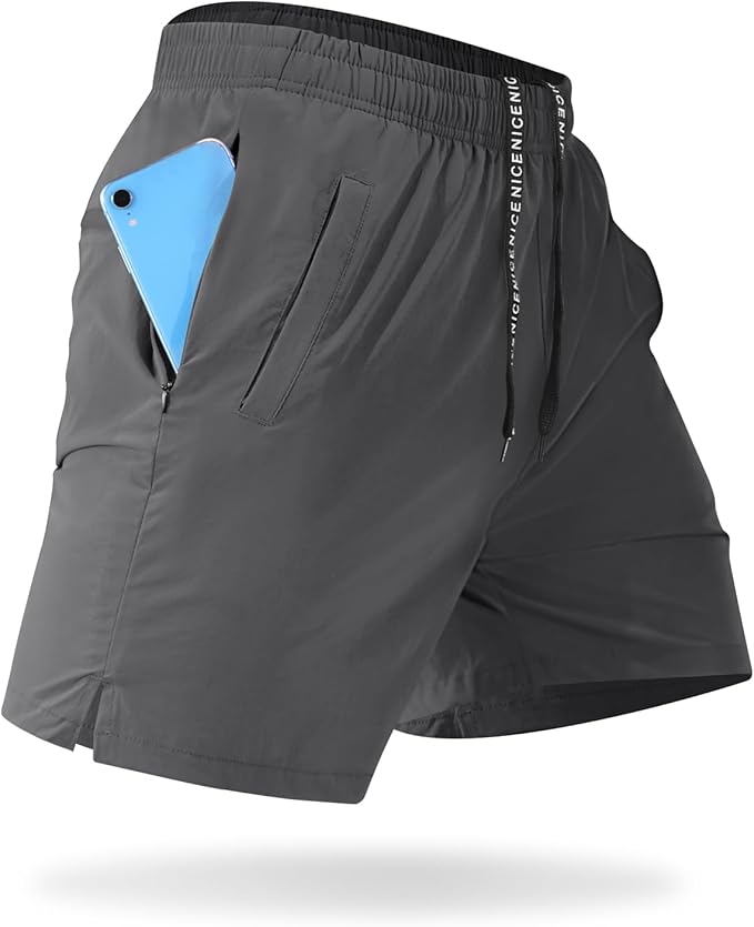 CANGHPGIN Mens Workout Athletic Shorts 7 inch / 5 inch Quick Dry Running Shorts Men Lightweight Sports Gym Shorts with Pocket
