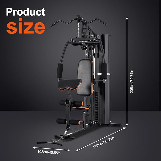 Multifunctional Home Gym Workout Equipment, Full Body Strength Training Machine with Pulley System & Rowing Function — All-in-One Exercise Equipment for Home Fitness