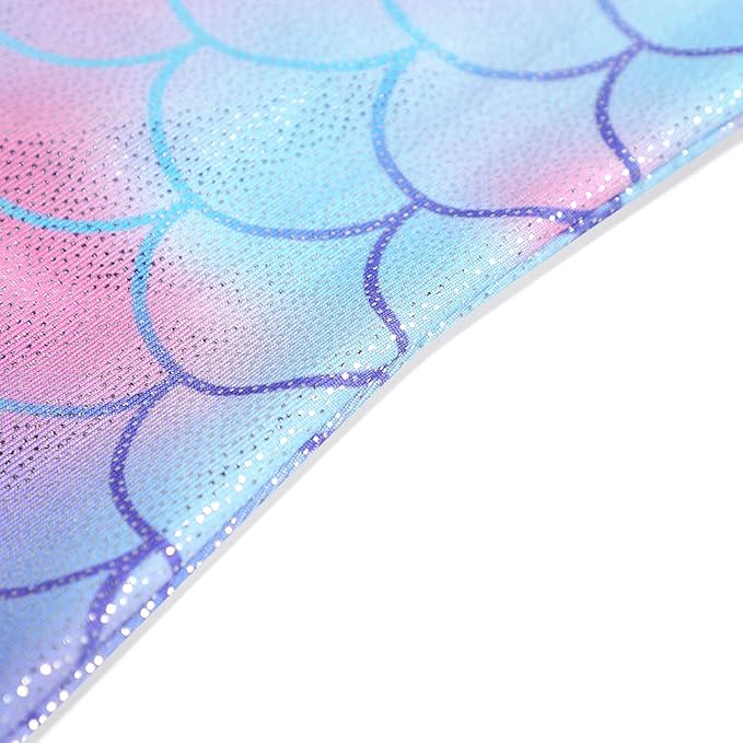 Leotards for Girls Gymnastics Toddler Dance Biketards Mermaid Unicorn Athletic Dance Wear Shiny Rainbow Blue Hotpink