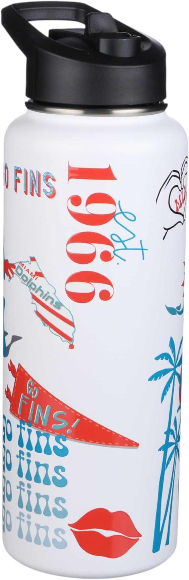 The Memory Company Officially Licensed NFL 34oz Water Bottle - Premium Stainless Steel Double-Wall Insulated, Leakproof Design