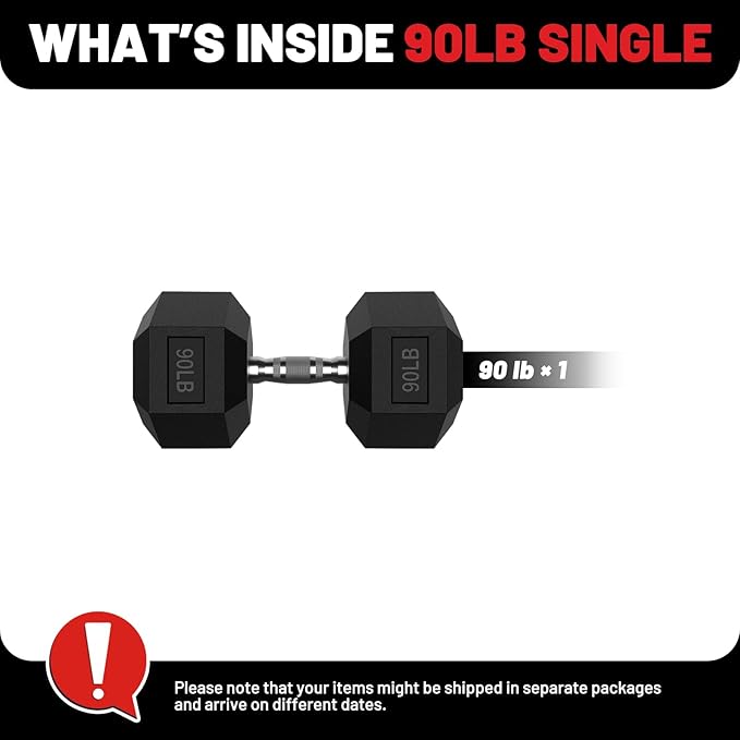 PAPABABE Hex Dumbbell Set with Rubber Grip 2.5-125lb, Odorless Rubber Coated Weight Fixed Dumbbells Set of 2, Weights for Women at Home, Hand Weights for Home Gym & Strength Training,Pesas Para Ejercicios