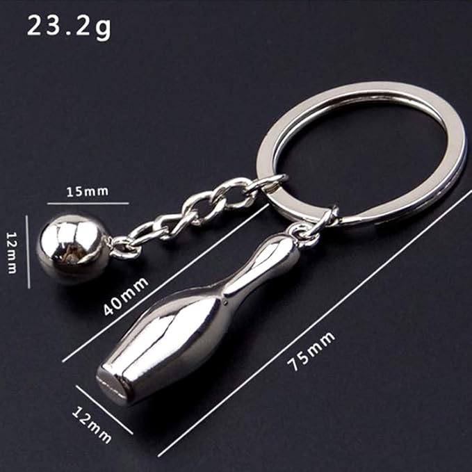 Mini Cute Soccer Keychain Bowling Tennis Baseball Keychain for Men Women Boys Girls Gift