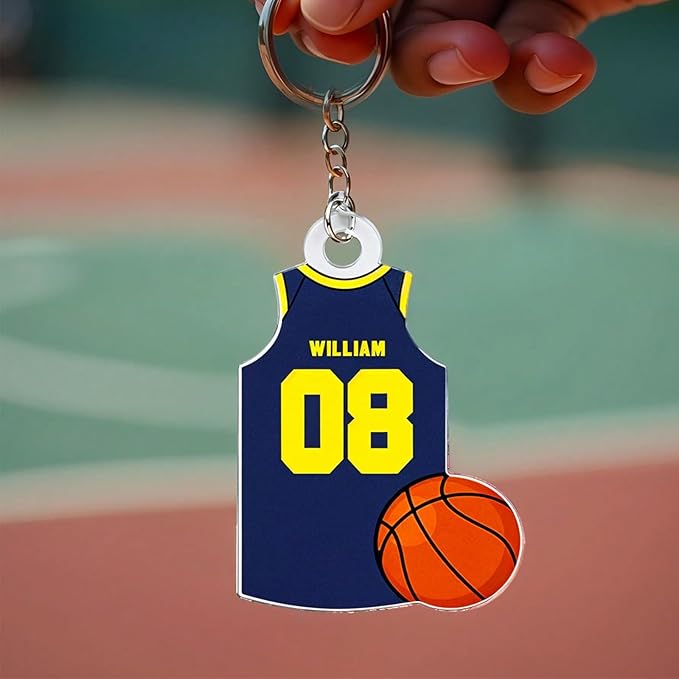 Custom Acrylic Soccer Keychain, Personalized Name on 2D Printed Soccer Uniform, Gift for Medical Professionals
