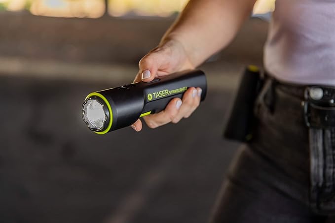 TASER StrikeLight 2 Rechargeable Self-Defense Flashlight with Painful 10 µC Stun Charge | Portable, Lightweight Protection for Running, Jogging, Pet Walking, Camping, Hiking, and Outdoors