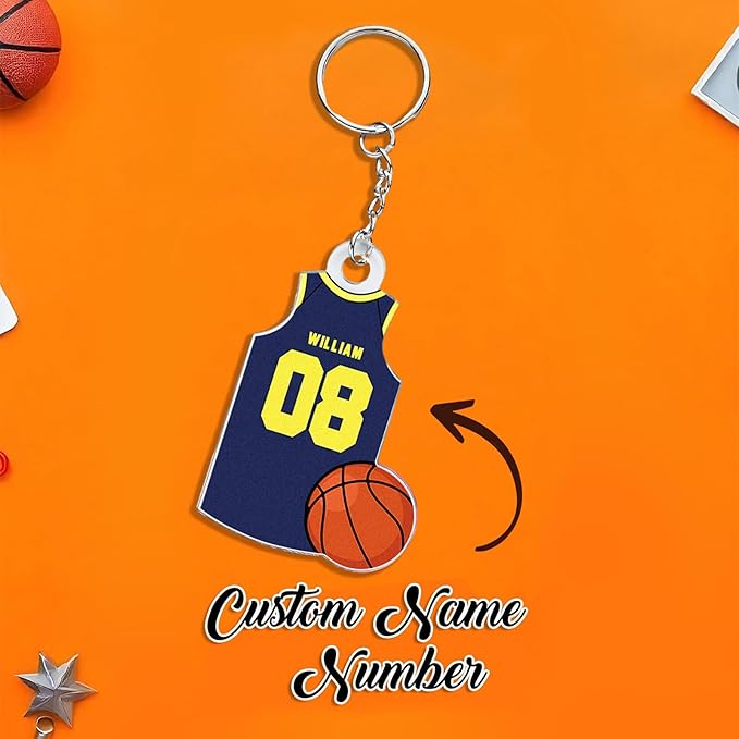 Custom Acrylic Soccer Keychain, Personalized Name on 2D Printed Soccer Uniform, Gift for Medical Professionals