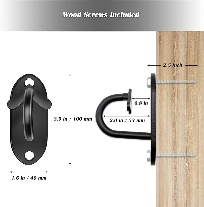 Wall Mount Workout Anchors - Resistance Bands Anchors for Home Gym Exercise, Strength Training
