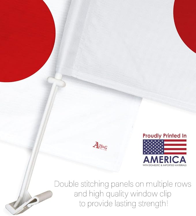 World Cup 2022 Japanese Car Flag Bandera Para Carros De Japan Auto Decorations Small Banner For Window Clip Pole Accessories FIFA Sport Fans Outdoor Flags Trophy Game Football Soccer Gifts Made In USA