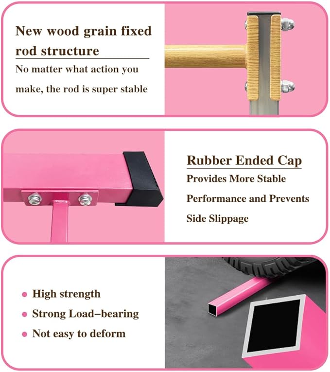 GLANT Gymnastic Kip Bar,Horizontal Bar for Kids Girls Junior,3' to 5' Adjustable Height,Home Gym Equipment,Ideal for Indoor and Home Training,1-4 Levels,300lbs Weight Capacity