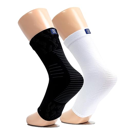 NanoSocks Compression Socks for Women & Men (1 Pair) - BEST Ankle Brace Support Sleeve for Neuropathy, Plantar Fasciitis, Diabetic Foot Nerve Pain Relief - Toeless (Small, Black)