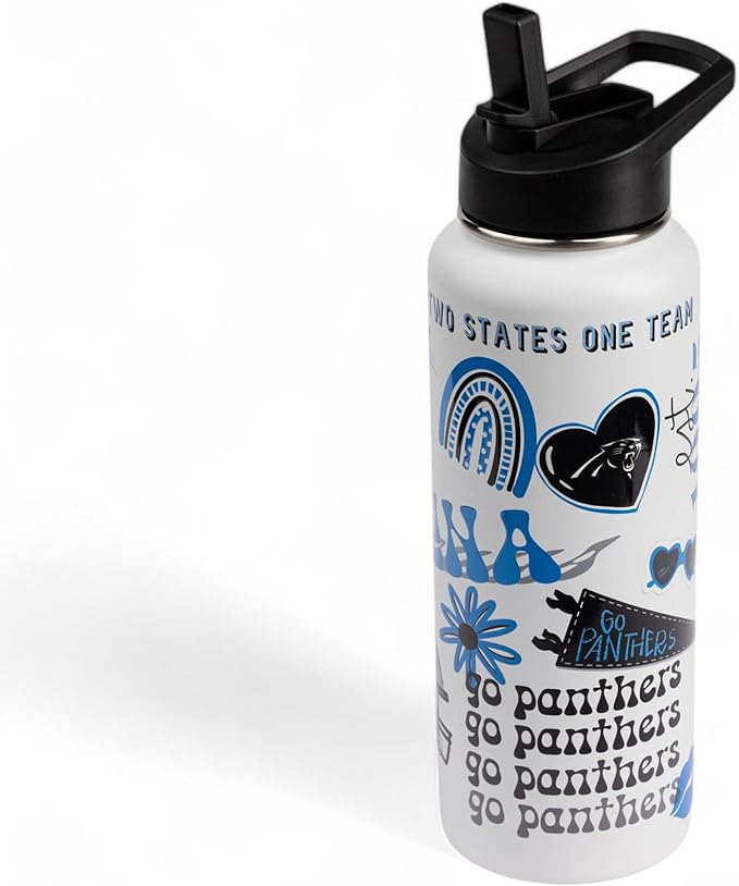 The Memory Company Officially Licensed NFL 34oz Water Bottle - Premium Stainless Steel Double-Wall Insulated, Leakproof Design