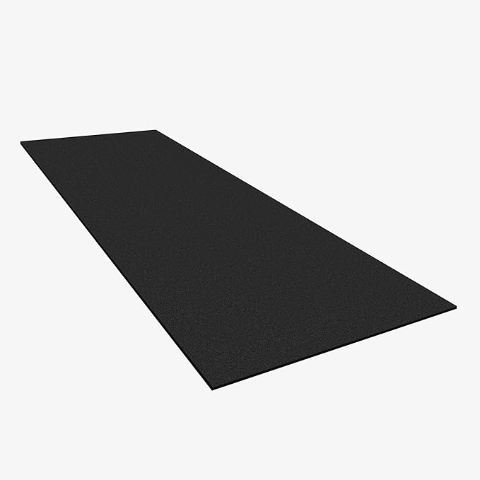 IncStores 8mm Thick Strong Rubber Flooring Roll | Flexible Recycled Rubber Roll Flooring for a Stronger and Safer Basement, Home Gym, Shed, or Trailer | Black, 3 Mats