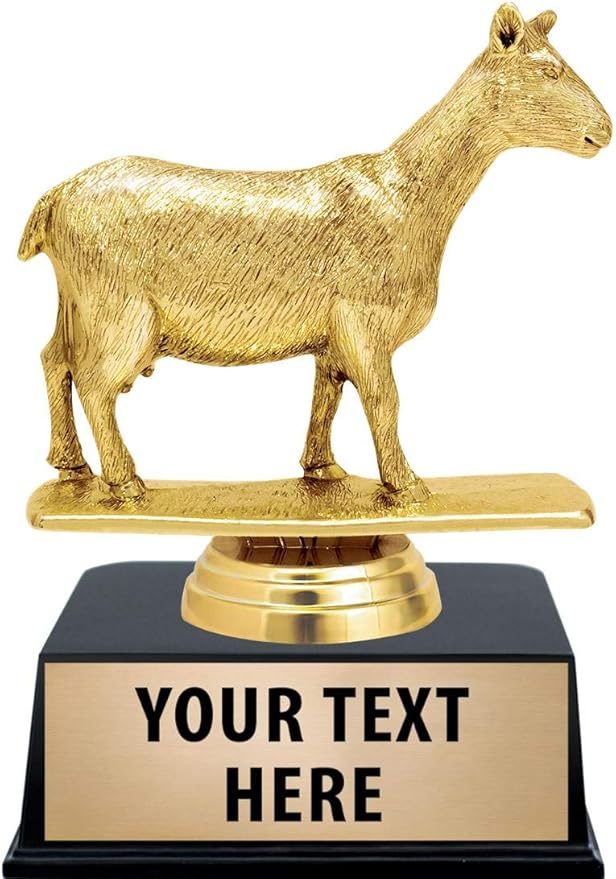 Crown Awards Goat Trophies, 6" Goat Trophies with Custom Engraving