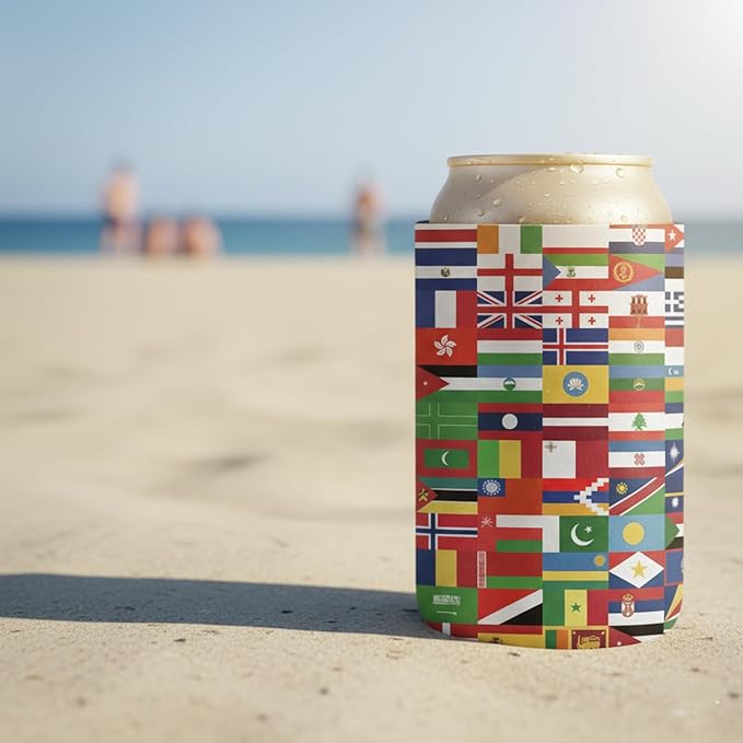 World Cup Can Cooler 2026 Soccer Football Merchandise,International Country Flags Accessories Decorations,Beer Sleeve Insulator Gifts for Soccer Fans,World Cup Watch Parties&Sports Events