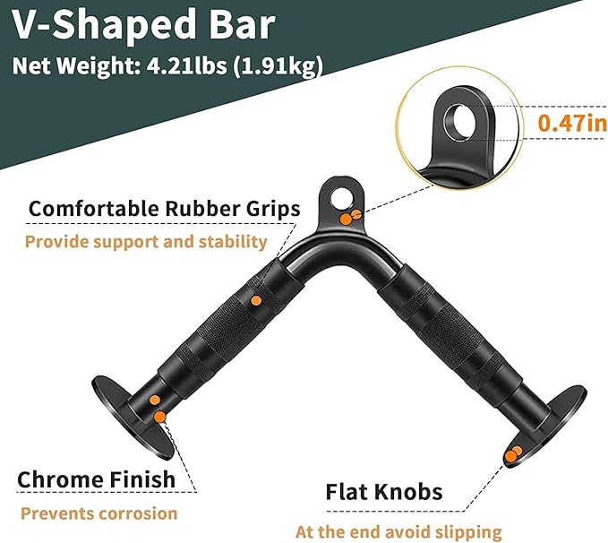 Solid Cable Machine Attachment, Cable Attachments for Gym, Gym Cable Attachments, Cable Machine Attachments Set
