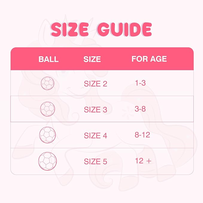 Soccer Ball Size 4 Size 3 Size 2 with Pump Deflated - Glitter Unicorn Dinosaur Toys for Toddler Kids - Sports & Outdoors Games - Christmas Stocking Stuffers Birthday Gifts for Boys Girls 1-3 3-8 8-12
