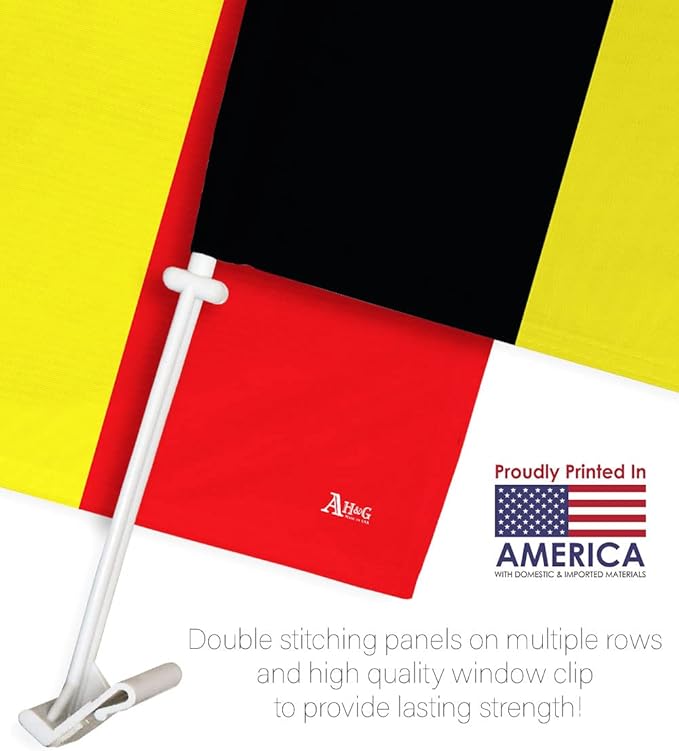 World Cup 2022 Belgian Car Flag Bandera para Carros De Belgium Auto Decorations Small Banner for Window Clip Pole Accessories FIFA Sports Fans Outdoor Flags Game Football Soccer Gifts Made in USA