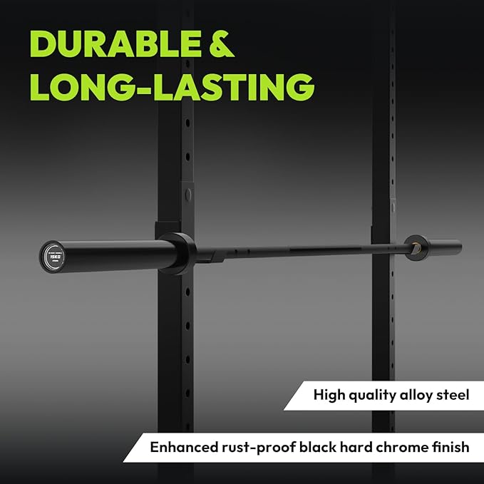 Olympic Barbell, 45lb/35lb 2-inch Weight Bar for Bench Press, 7ft/6.5ft Olympic Bar, 1000 lb/1500 lb High-Capacity, Hard Chrome, Knurled Grip, Strength Training Deadlift Weightlifting Squat