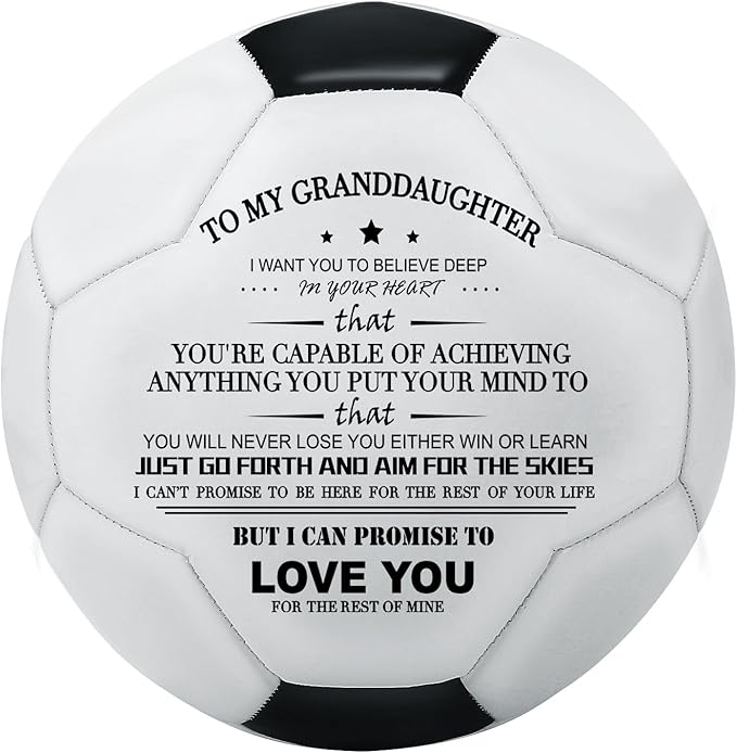 KWOOD Custom Classic Soccer Ball,Engraved Soccer Ball with Premium Pump for Training Recreation Practice,Available for Indoor Outdoor Toddlers Kids Teens Adults