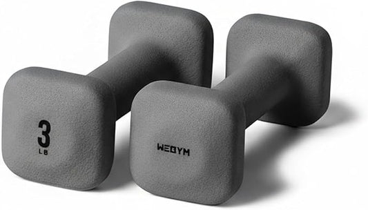 WeGym SafeGrip Square Dumbbells with Anti Slip Handles, Aesthetic Free Weights for Home Workouts, Stable Design Prevents Rolling during Floor Exercises
