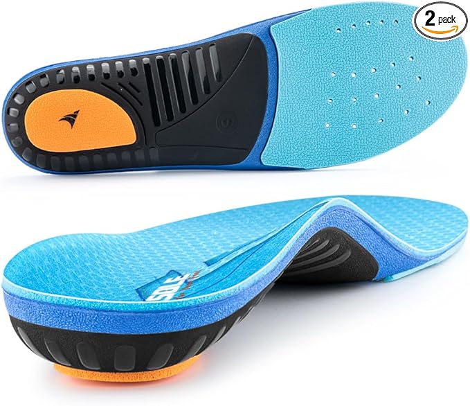 VALSOLE Plantar Fasciitis Insoles for Men Women,Heavy Duty Support Pain Relief Orthotics - 210+ lbs,Arch Support Insoles, Flat Feet Insert,Work Boot Shoe Insoles for Standing All Day