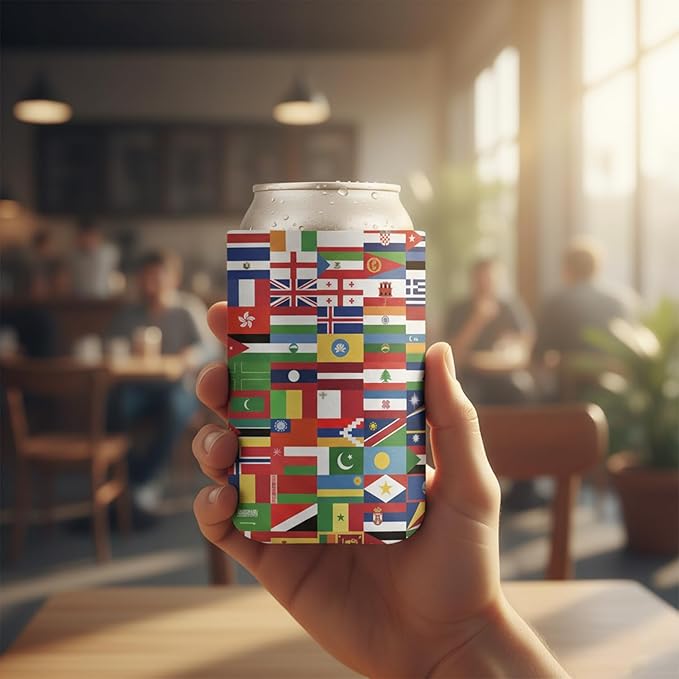 World Cup Can Cooler 2026 Soccer Football Merchandise,International Country Flags Accessories Decorations,Beer Sleeve Insulator Gifts for Soccer Fans,World Cup Watch Parties&Sports Events
