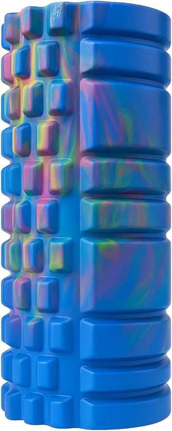 High-Density Foam Roller for Muscle Recovery, Deep Tissue Massage & Physical Therapy – Improves Mobility, Relieves Soreness, Ideal for Athletes & Fitness Training (18 Inch) (Blue)