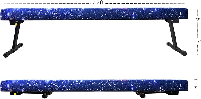 8FT Adjustable&Foldable Gymnastics Balance Beam,Home Gym Equipment,Easy Assembling and Storage,No Tool Require,for Kids Children Girls Training
