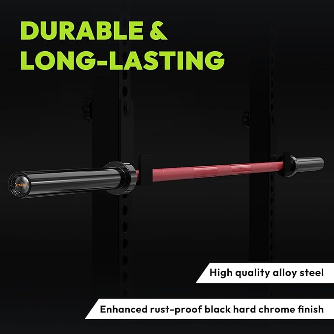 Olympic Barbell, 45lb/35lb 2-inch Weight Bar for Bench Press, 7ft/6.5ft Olympic Bar, 1000 lb/1500 lb High-Capacity, Hard Chrome, Knurled Grip, Strength Training Deadlift Weightlifting Squat