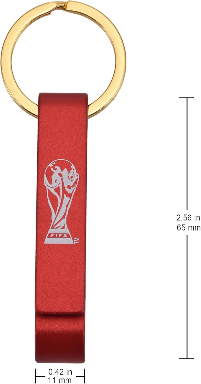Official FIFA World Cup 2026 Edition - 2.5 inch Aluminum Bottle Opener Keychain - Once-in-a-Lifetime Collector’s Item- Premium Light Weight Aluminium Alloy- Perfect for Backpacks, Keys, and Luggage