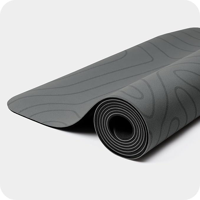 WeGym Yoga Mat, 4mm Cushioned Exercise Mat for Yoga, Pilates, Home Workouts - Anti Slip Polyurethane Suede Yoga Mat with Carrying Strap