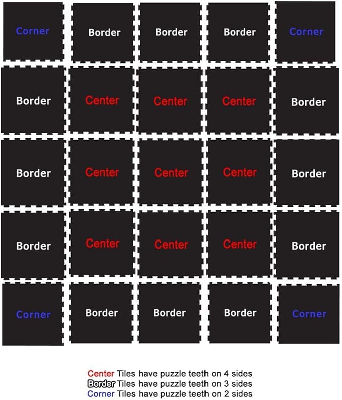 American Floor Mats Sport 8mm Heavy Duty Rubber Flooring - Interlocking Rubber Tile (23" x 23") 10% Mocha 9'7" x 9'7" Set (91 Square feet)