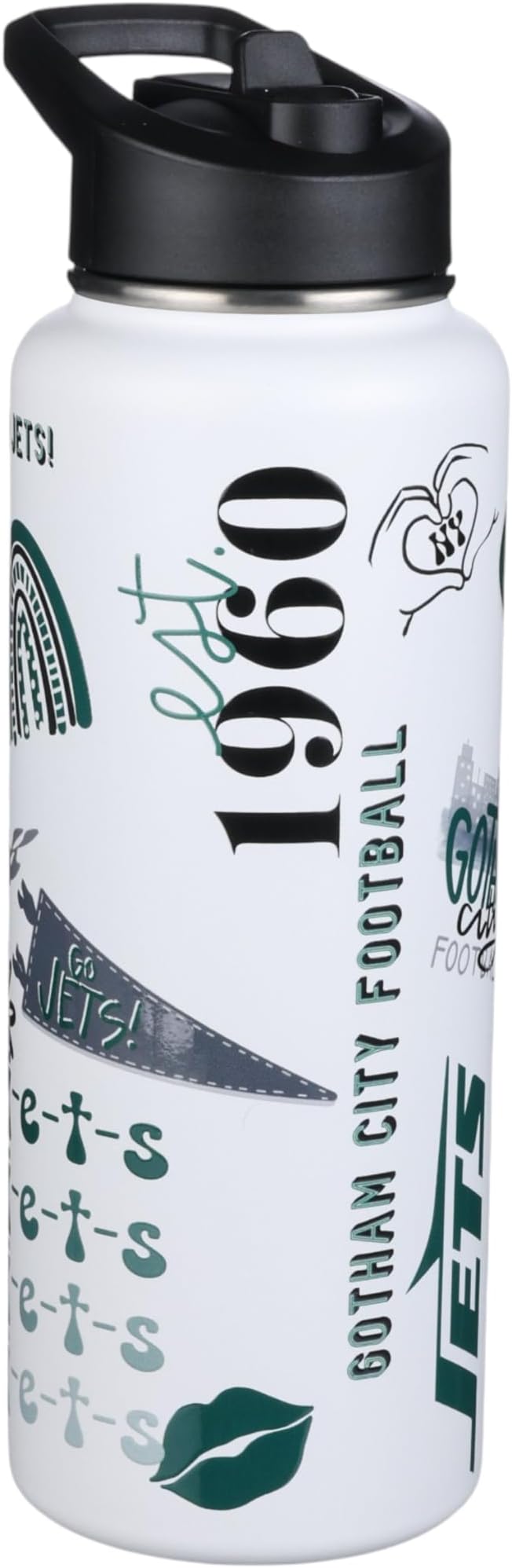 The Memory Company Officially Licensed NFL 34oz Water Bottle - Premium Stainless Steel Double-Wall Insulated, Leakproof Design
