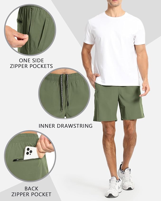 CANGHPGIN Mens Workout Athletic Shorts 7 inch / 5 inch Quick Dry Running Shorts Men Lightweight Sports Gym Shorts with Pocket