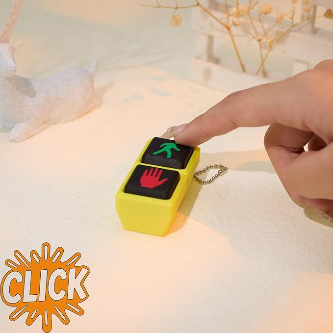 minihope Click Fidget Keychain – Cute Stress Relief Gadget – Pocket Button Clicker for Focus, Fun & Bag Charm Us