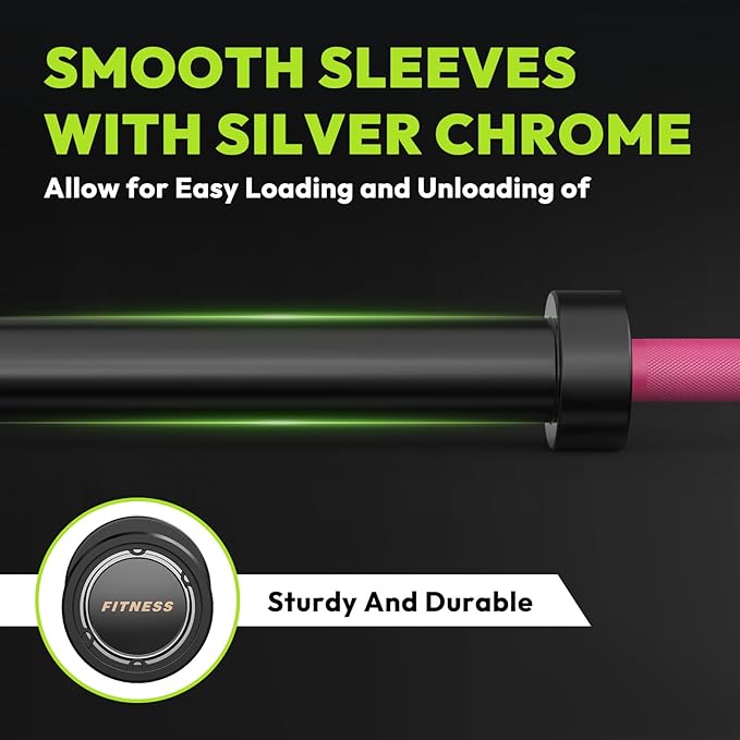 Olympic Barbell, 45lb/35lb 2-inch Weight Bar for Bench Press, 7ft/6.5ft Olympic Bar, 1000 lb/1500 lb High-Capacity, Hard Chrome, Knurled Grip, Strength Training Deadlift Weightlifting Squat