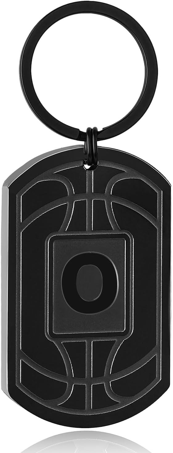 Stocking Stuffers Christmas Gift- Initial Keychain Gifts for Men,Mens Gifts Basketball Keychains for Men Dad