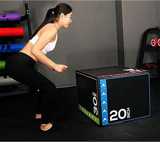 BalanceFrom 3-in-1 Foam Plyometric Jump Box for Home Gym with Multiple Height Options – Versatile Plyo with Non-Slip Surface for Strength, HIIT, Step-Ups, and Agility Training