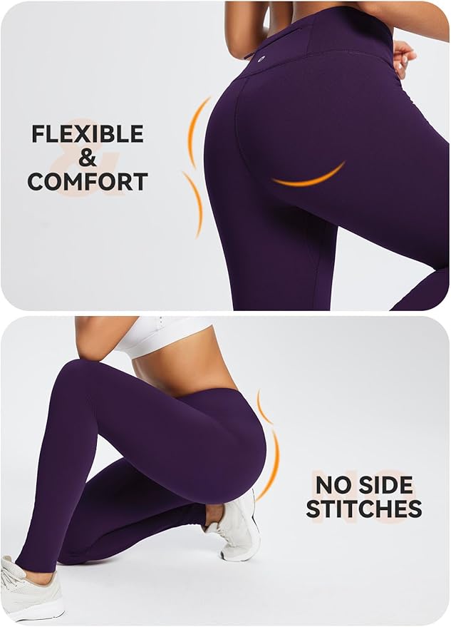 baleaf Women's Fleece Lined Leggings Water Resistant Thermal Winter Warm Tights High Waisted with Pockets Running Gear